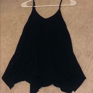 Black flowy tank